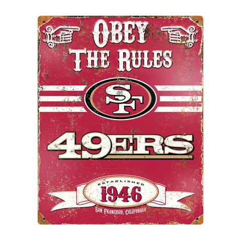 Party Animal - San Francisco 49ers Embossed Metal Sign