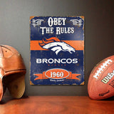 Party Animal - Denver Broncos Embossed Metal Sign