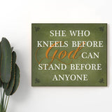 African American Expressions - She Who Kneels Wall Plaque