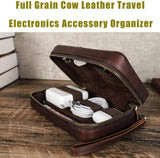 VIGOR - Travel Tech Case Leather Electronics Accessories Storage Box: 1 Bag