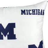 Everything Comfy - Michigan Wolverines Decorative Pillow: White / Pair