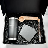 Theba Handmade - Luxury Gift Box- Morning Brew: Black Initial Gift Tag / White