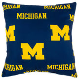 Everything Comfy - Michigan Wolverines Decorative Pillow: White / Pair