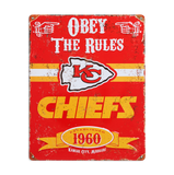 Party Animal - Kansas City Chiefs Embossed Metal Sign