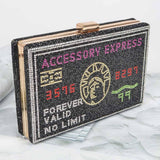 3AM BY H&D ACCESSORIES - Rhinestone Fashion Express Clutch: Multicolor