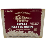 Amish Country Popcorn - 3pk Microwave Sweet Kettle Popcorn