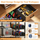 39F Inc. - 3D Printer Workstation Collection with Filament Storage: Slim Power Tower