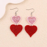 Suhkasana - Valentine Glitter Heart Acrylic Statement Earrings