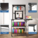 39F Inc. - 3D Printer Workstation Collection with Filament Storage: Slim Power Tower