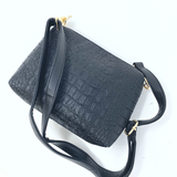 YOUZEY - Crossbody Tote Python Print 3 Piece Set: Red