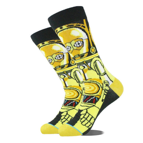 ACCITY - CARTOON STAR WARS SERIES CASUAL CREW SOCKS_CWAH1113: TYPE1 / (OS) 3