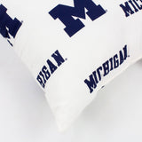 Everything Comfy - Michigan Wolverines Decorative Pillow: White / Pair