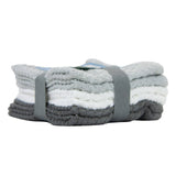 Arkwright Home - Pack of 6 Campbell Ramsey Washcloths 12x12 - Assorted Colors