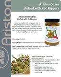 Ariston Specialties - Ariston Green Olives Stuffed Pepper -13.40oz (Sweet peppers)