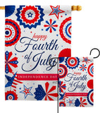 Two Group Flag Co - Red White July 4 Americana Fourth of Decor Flag: Garden Flag 13" x 18.5" Only / Double Sided-Thick Fabric