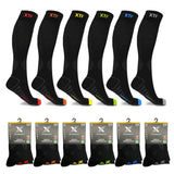 Extreme Fit Wholesale - KNEE-HIGH COMPRESSION SOCKS - ASSORTED DESIGNS: Novelty 1 / Large/XL