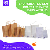 INCA PAPER - (10 pc) 10" x 5" x 13" Kraft Paper Bags