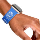 PinktownUSA - ZPB Sorority Blue White 1920 Watch Band Strap: Blue and White / Rhodium / Adjustable