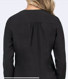 1035 Stretch Blouse with 3/4 Roll