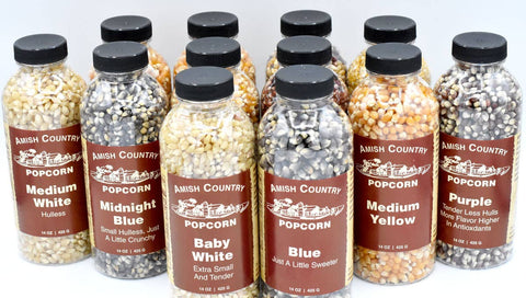 Amish Country Popcorn - Mixed Case of 14oz Bottles of Popcorn (12ct)
