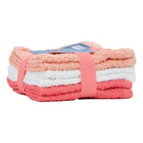 Arkwright Home - Pack of 6 Campbell Ramsey Washcloths 12x12 - Assorted Colors