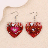 Suhkasana - Valentine Glitter Heart Acrylic Statement Earrings