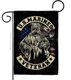 Two Group Flag Co - Marines Veteran Armed Forces Military Marine Corps US Flag: Garden Flag 13" x 18.5" Only / Double Sided-Thick Fabric