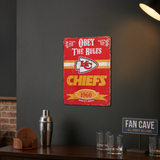Party Animal - Kansas City Chiefs Embossed Metal Sign
