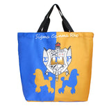 PinktownUSA - SGRHO Shield Gold Blue Large Shopper Tote Women: Gold and Blue / Multi Tone / 20 x 5.5 x 15.5 inches