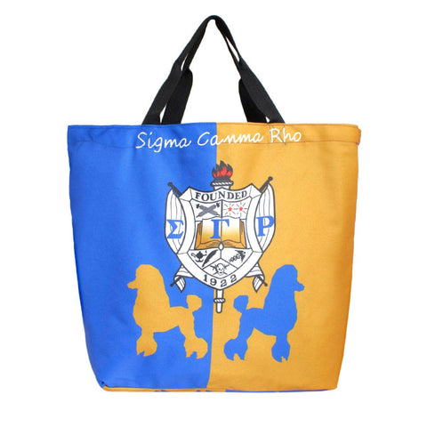 PinktownUSA - SGRHO Shield Gold Blue Large Shopper Tote Women: Gold and Blue / Multi Tone / 20 x 5.5 x 15.5 inches