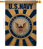 Two Group Flag Co - Navy Armed Forces Military Decor Flag: Garden Flag 13" x 18.5" Only / Double Sided-Thick Fabric