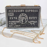 3AM BY H&D ACCESSORIES - Rhinestone Fashion Express Clutch: Multicolor