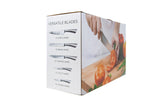 YOUZEY - 5-Piece Stainless Steel Knife Set with Stand