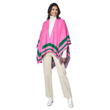 PinktownUSA - Pink Green Shoulder Ruana