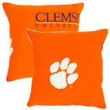 Everything Comfy - Clemson Tigers Decorative Pillow: White / Pair