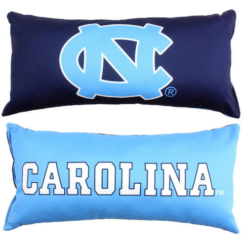 Everything Comfy - North Carolina Tar Heels 2 Sided Bolster Travel Pillow, 16" x 6", Made in the USA