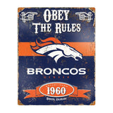 Party Animal - Denver Broncos Embossed Metal Sign