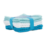 Arkwright Home - Pack of 6 Campbell Ramsey Washcloths 12x12 - Assorted Colors