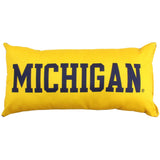 Everything Comfy - Michigan Wolverines 2 Sided Bolster Travel Pillow, 16" x 6", Made in the USA