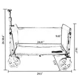 39F Inc. - All-in-one Convertible Folding Camping Wagon Cart: Beige