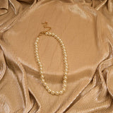 SP Sophia Collection - Elegant 16-inch 8mm Single Strand Pearl Necklace: Cream