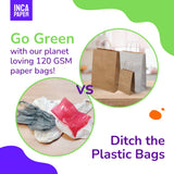 INCA PAPER - (10 pc) 10" x 5" x 13" Kraft Paper Bags