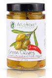 Ariston Specialties - Ariston Green Olives Stuffed Pepper -13.40oz (Sweet peppers)