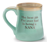 MINT GREEN NANA/MESSAGE PORCELAIN MUG
