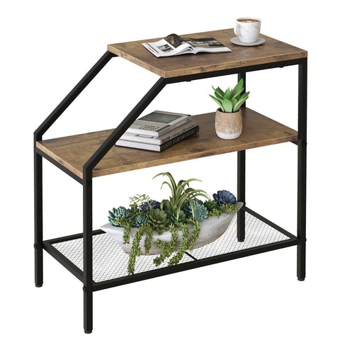 Three Star IM/EX Inc. - 24X12X25 BRWN 3 LEVEL SIDE TABLE