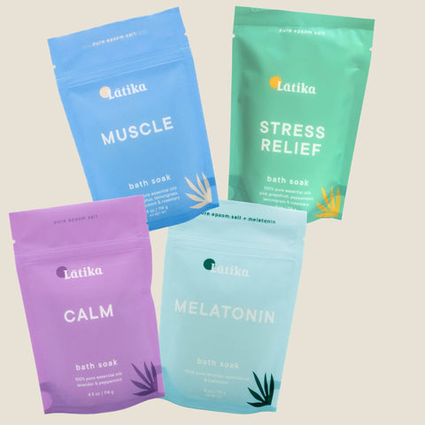 Latika Beauty - Bath Soak Starter Pack – 4 Scents (1 case of each)
