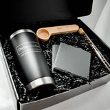 Theba Handmade - Luxury Gift Box- Morning Brew: Black Initial Gift Tag / White