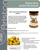 Ariston Specialties - Ariston Green Olives Stuffed Almond-13.40oz
