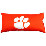 Everything Comfy - Clemson Tigers 2 Sided Bolster Travel Pillow, 16" x 6", Made in the USA