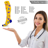 Extreme Fit Wholesale - Nature Knee High Compression Socks - 3 ASST STYLES: Large/XL